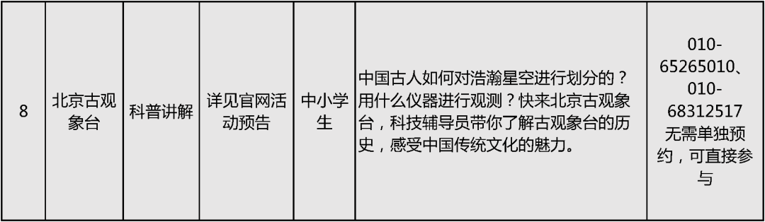 2024北京中小学暑假活动8