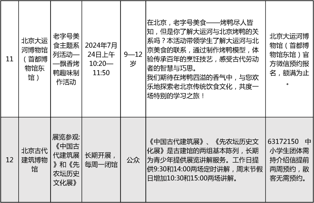 2024北京中小学暑假活动11