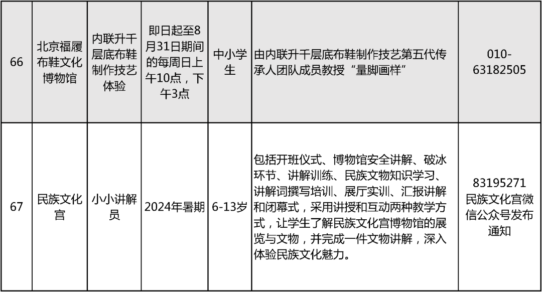 2024北京中小学暑假活动47