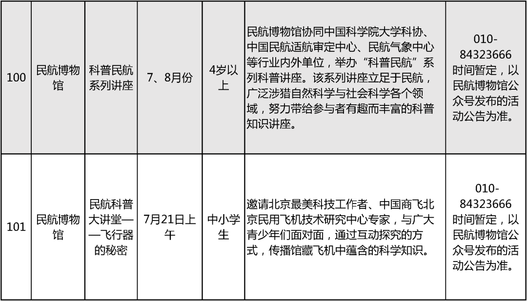 2024北京中小学暑假活动
