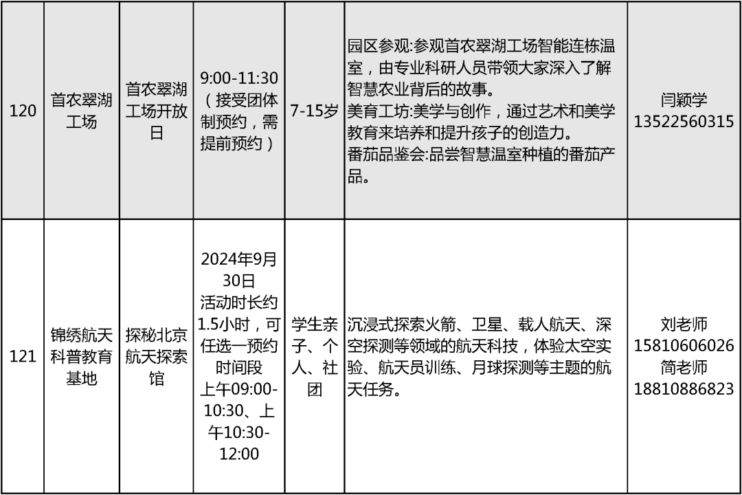 2024北京中小学暑假活动