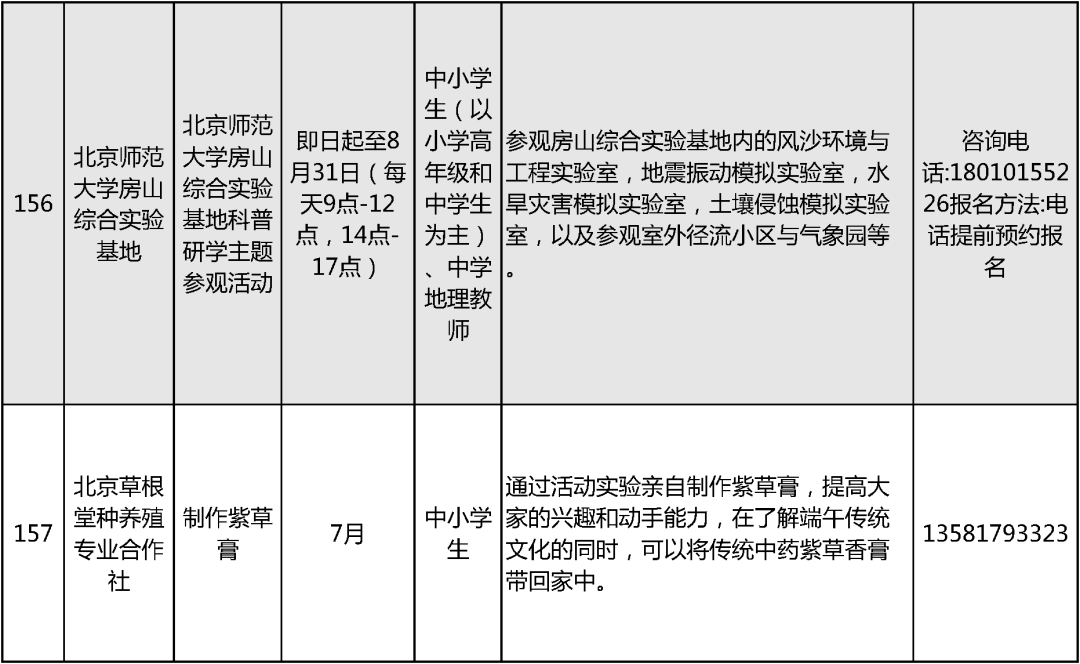 2024北京中小学暑假活动