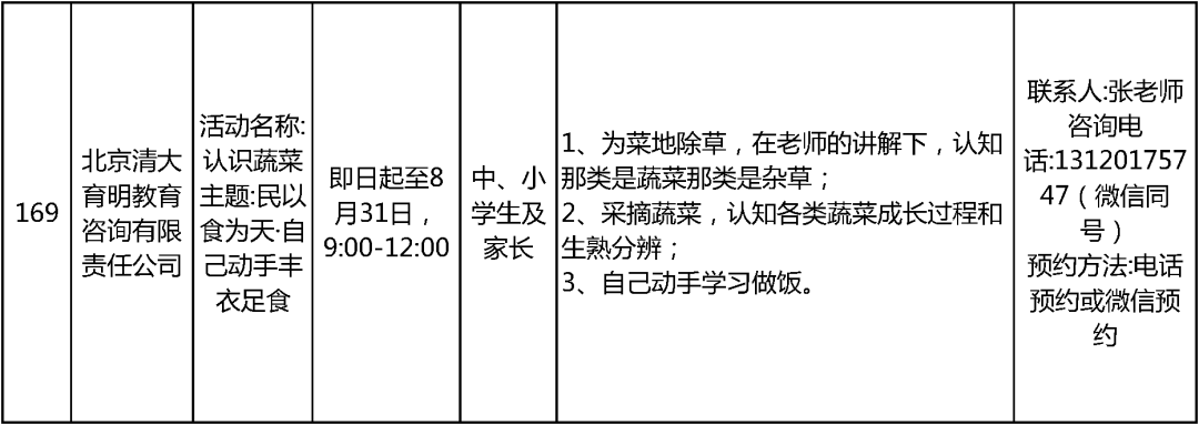2024北京中小学暑假活动