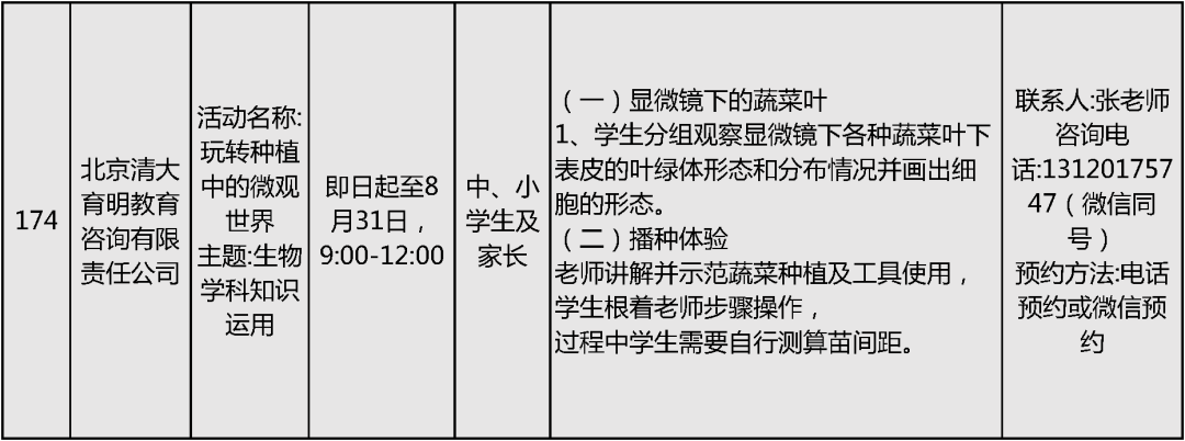 2024北京中小学暑假活动