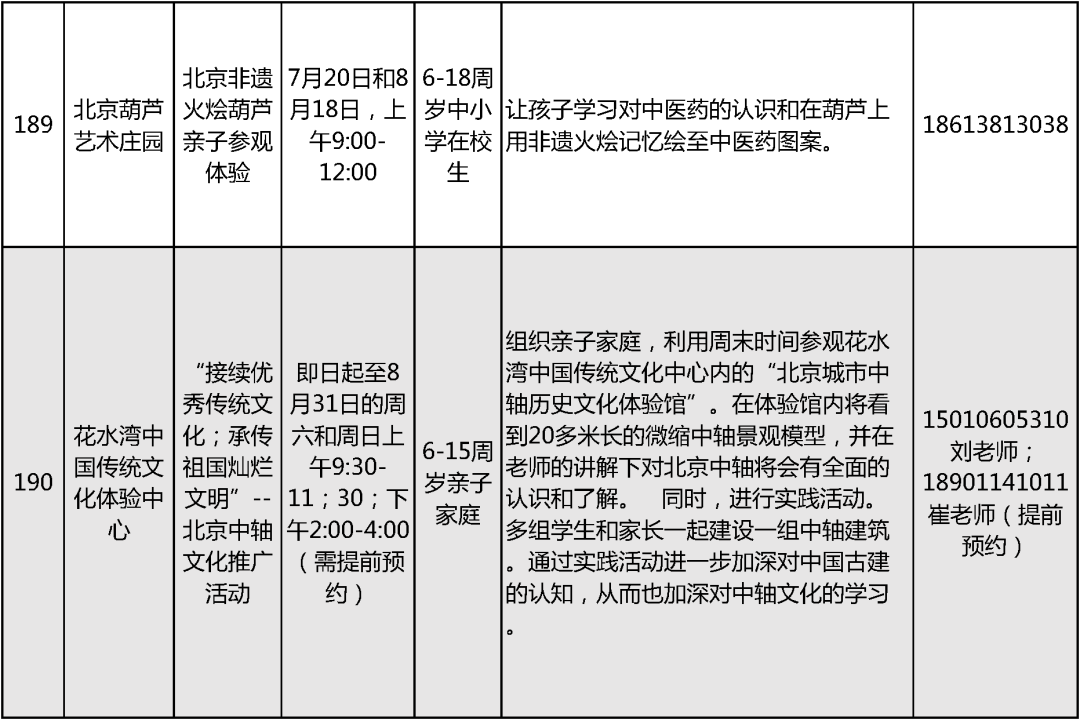 2024北京中小学暑假活动