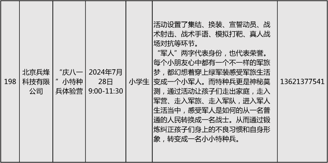 2024北京中小学暑假活动