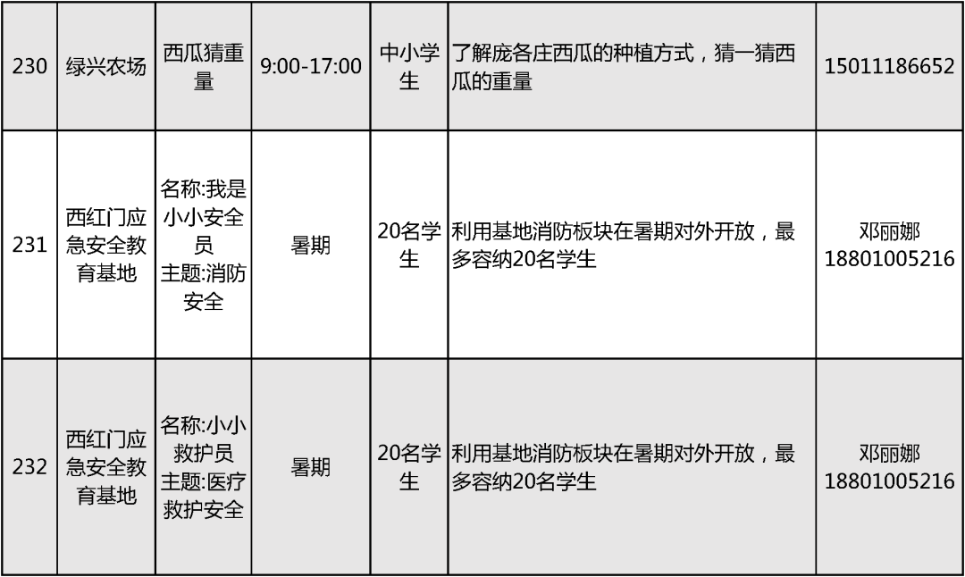 2024北京中小学暑假活动