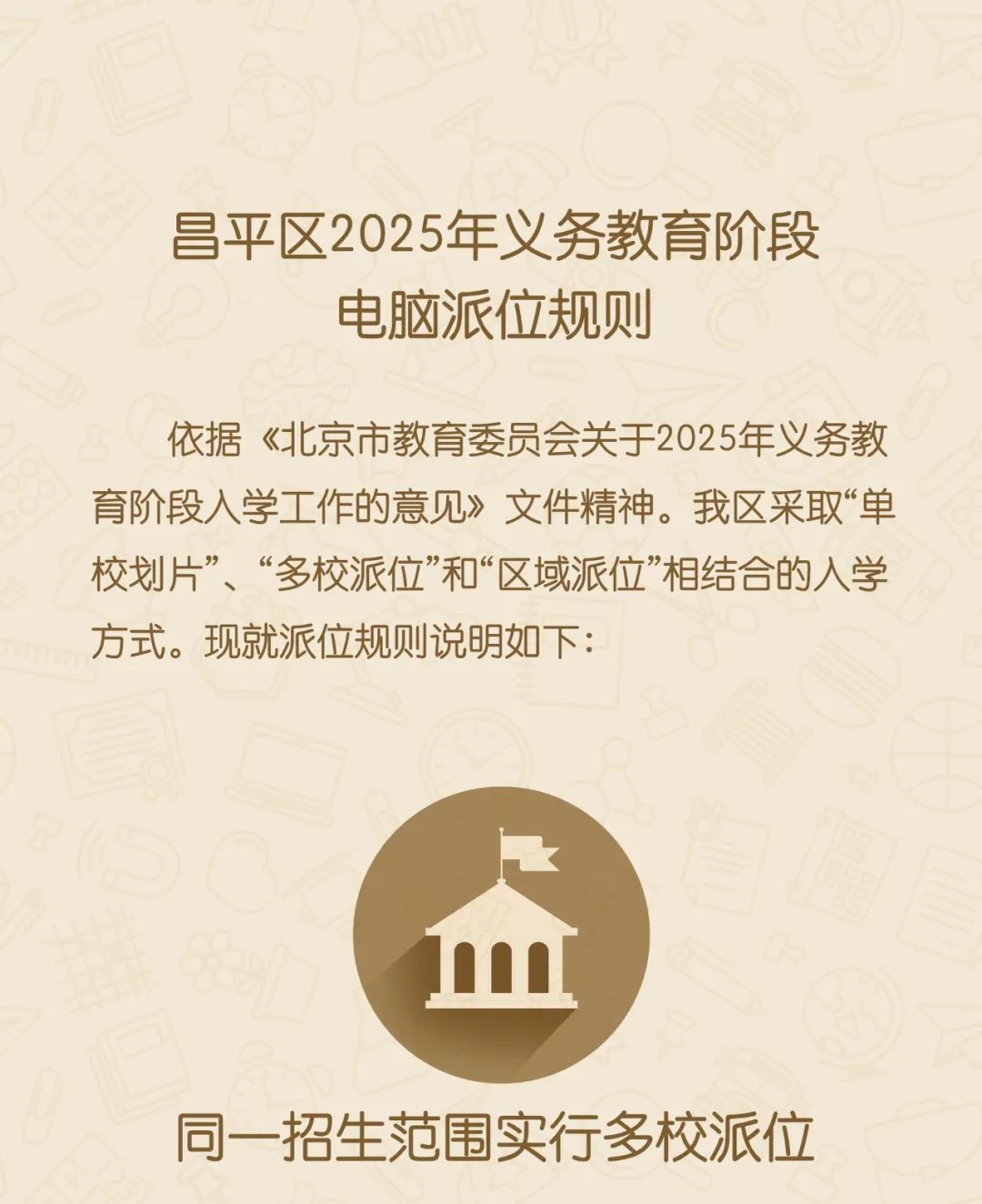 2025年昌平区义务教育阶段电脑派位规则