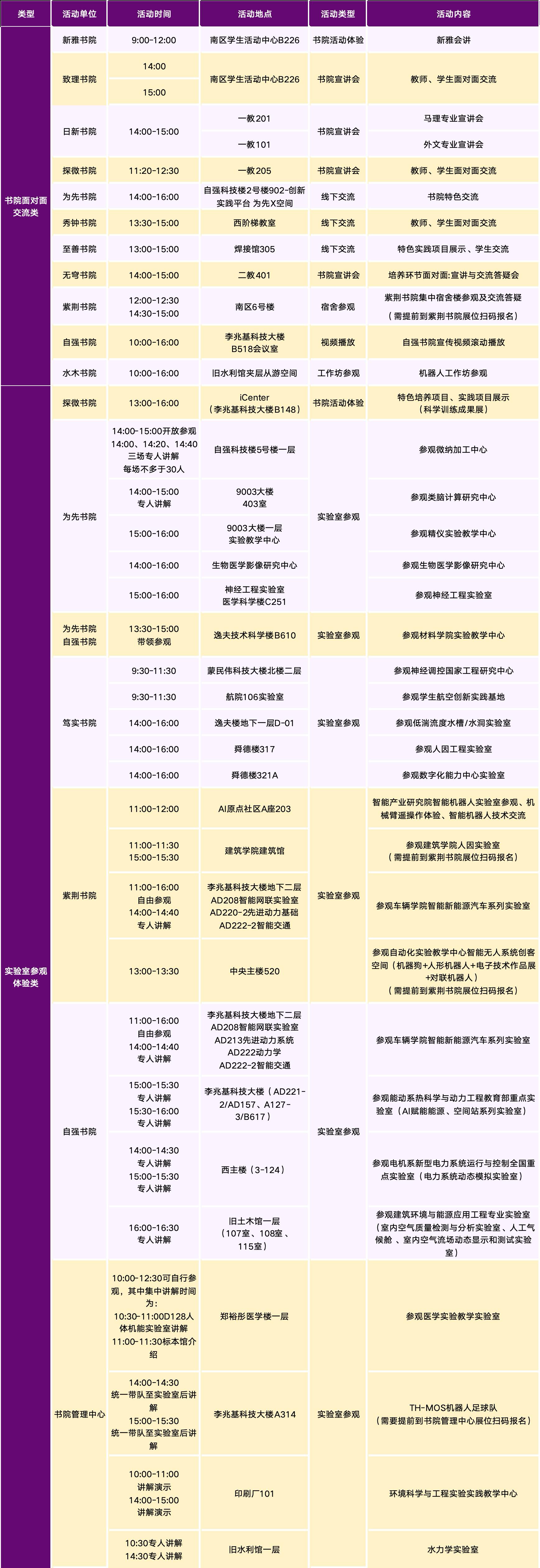 3月15日清华大学清华书院开放日