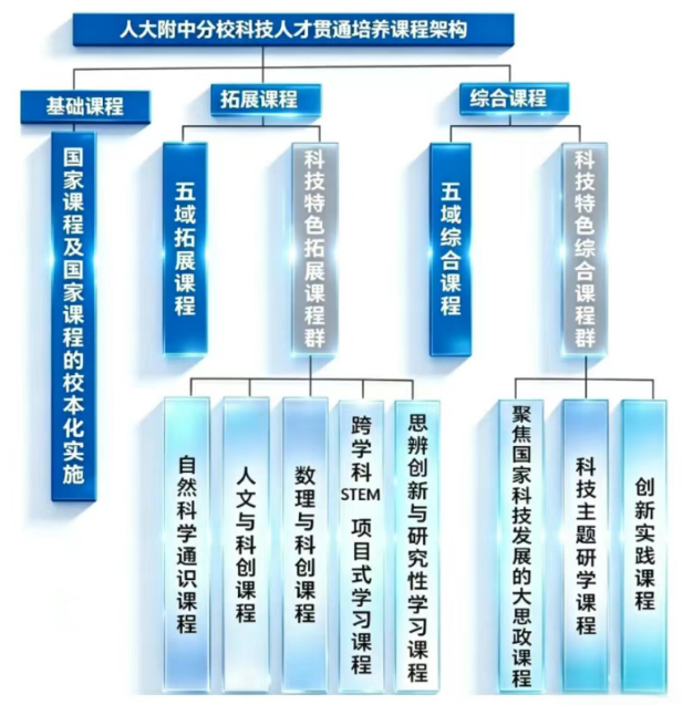 人大附中分校科技人才贯通培养课程架构