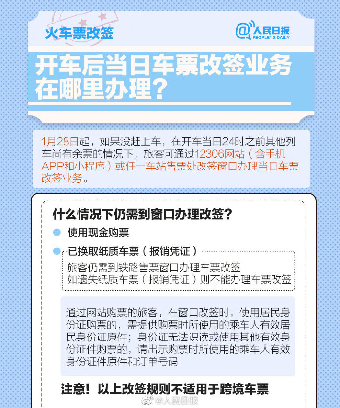 2021春运火车票改签：开车后当日车票改签业务在哪里办理
