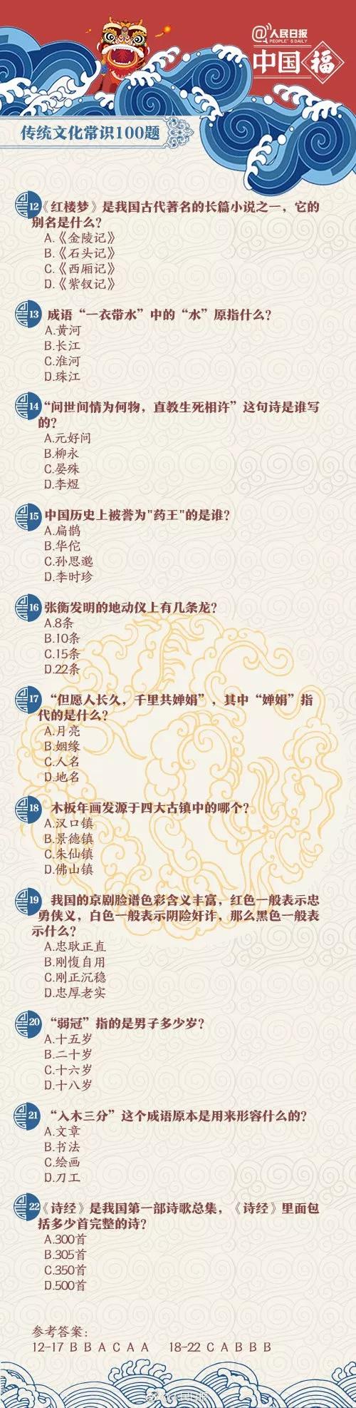 100道中华传统文化常识题-2