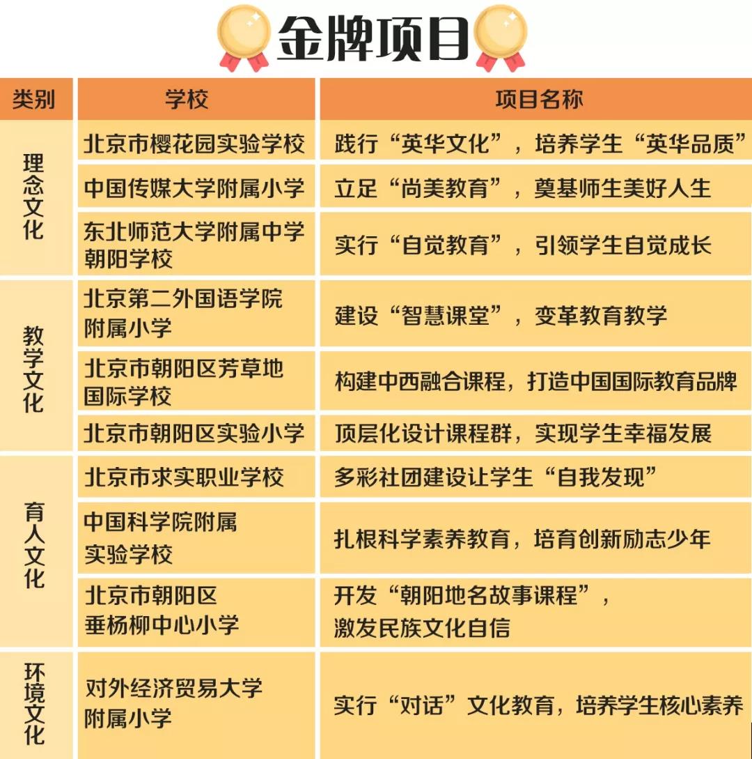 朝阳区第二批学校文化特色项目